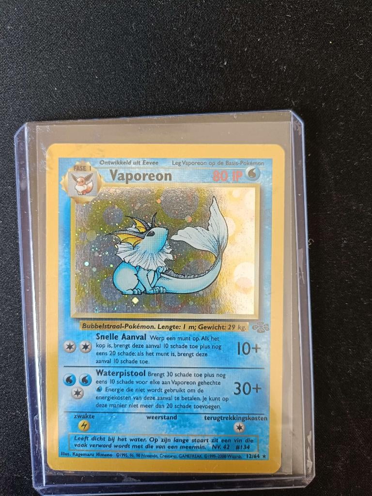 Klassieke pokémon kaarten holo, Ophalen of Verzenden, Gebruikt, Losse kaart