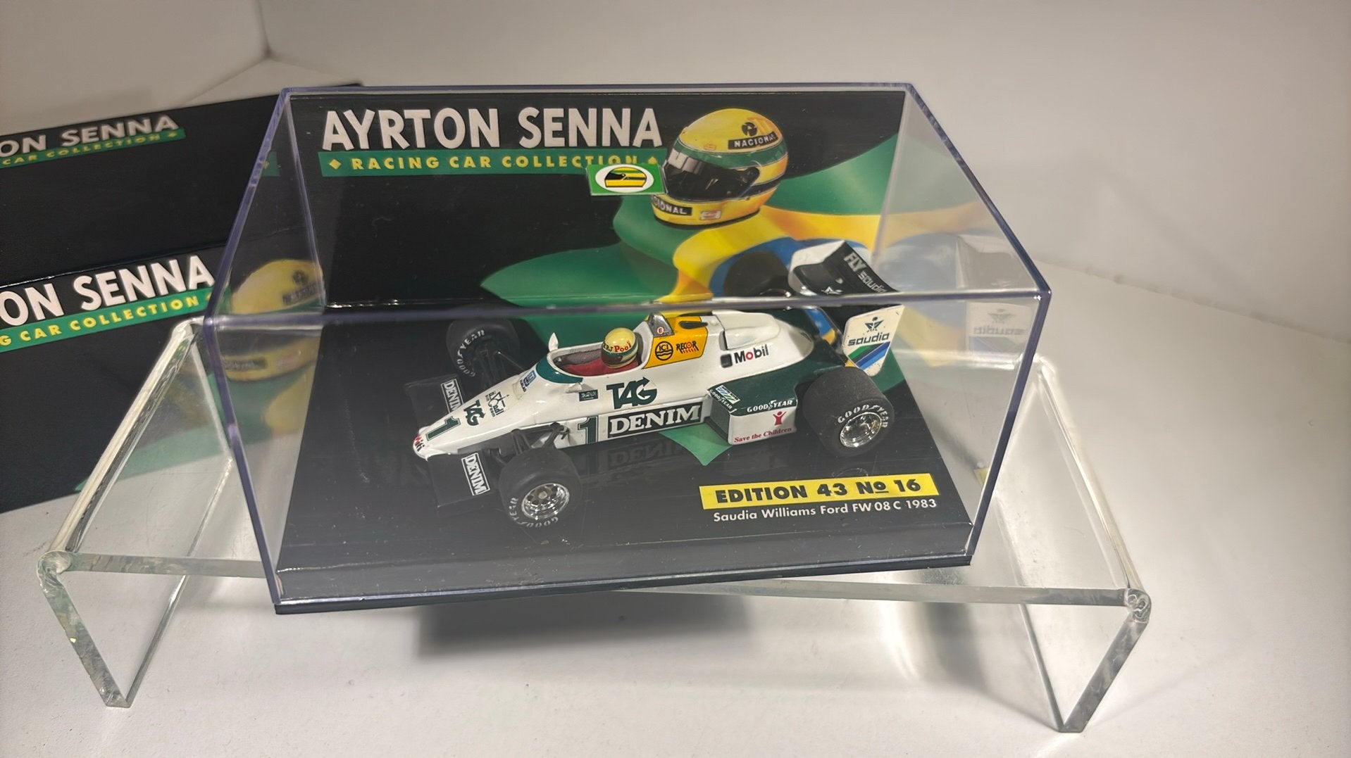 F1 saudia williams ford fw08c senna 1983 minichamps 1.43, Auto, Ophalen of Verzenden, MiniChamps, A