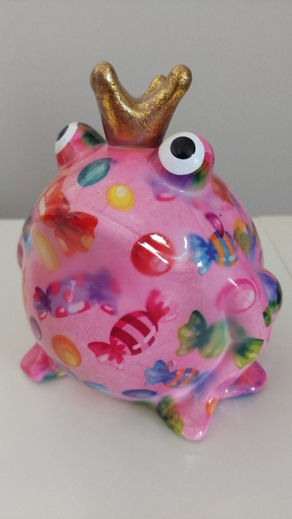 Pomme-Pidou King Frog Freddy spaarpot roze, Overige stijlen, Nieuw, Roze, Ophalen of Verzenden