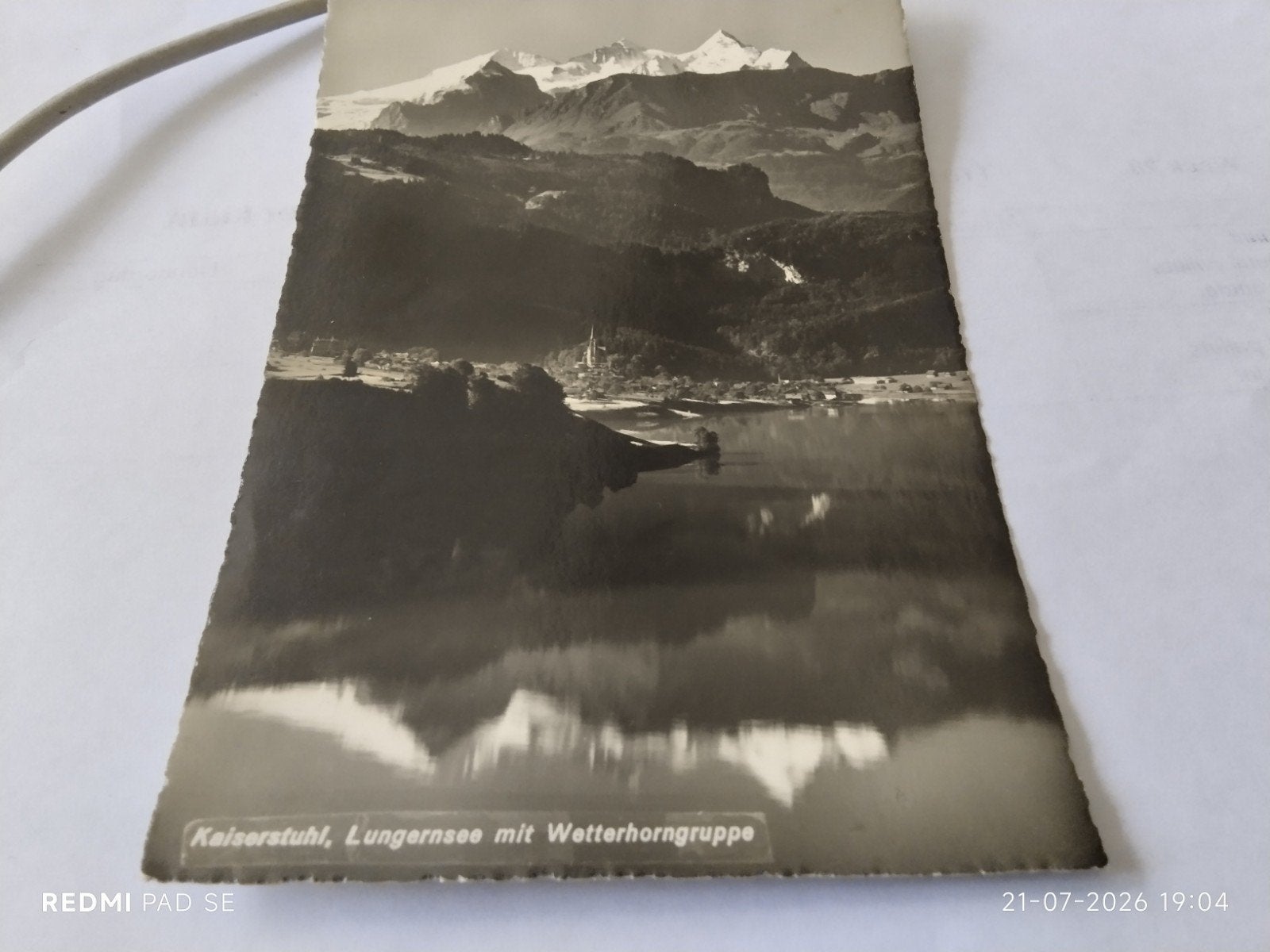 Zwitserland Kaiserstuhl, Lungernsee met Wetterhorngrup, Verzamelen, Ansichtkaarten | Buitenland, Ophalen of Verzenden, Voor 1920