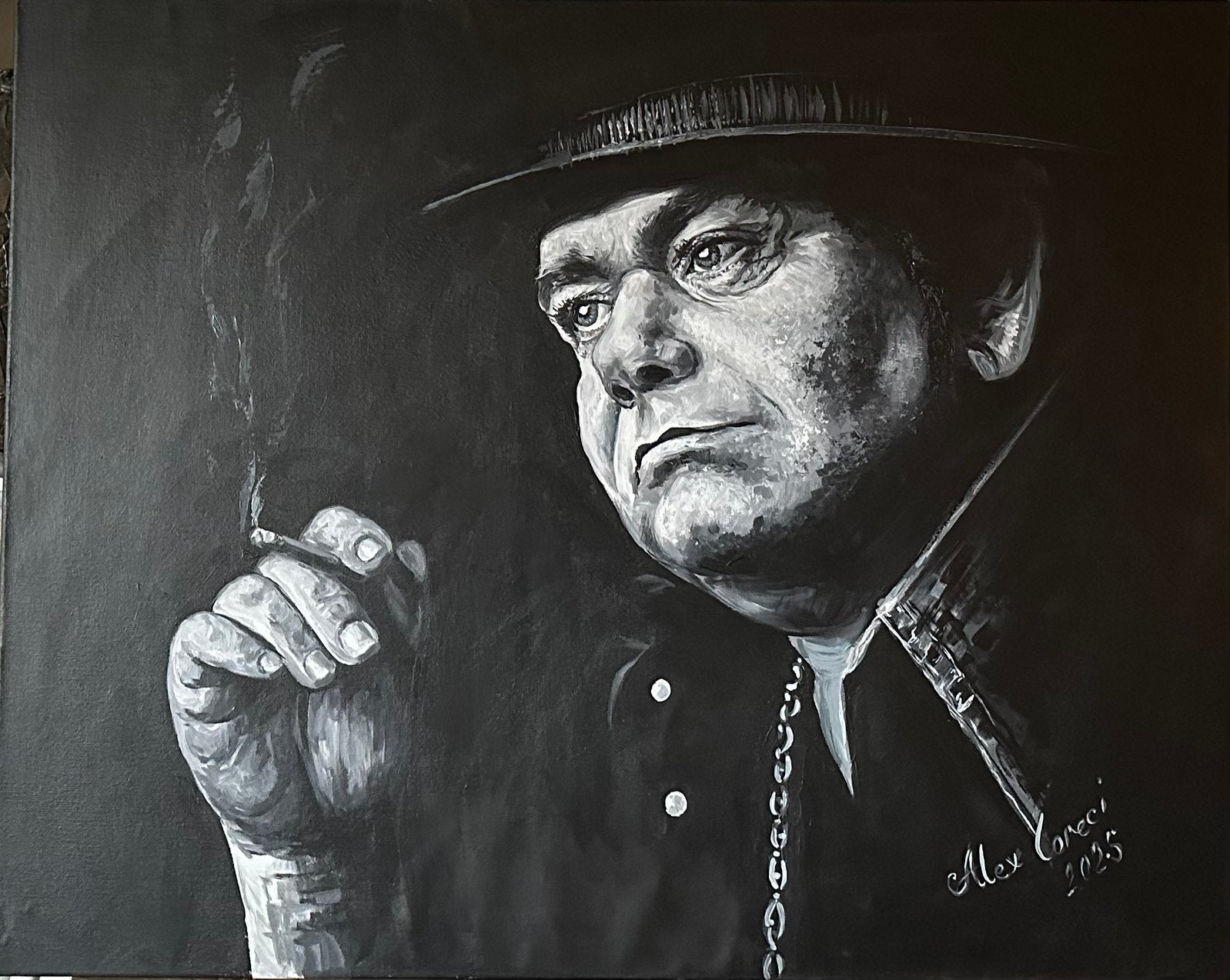 Alex L- Andre Hazes- Handgeschilderd (100%)- Origineel, Ophalen of Verzenden
