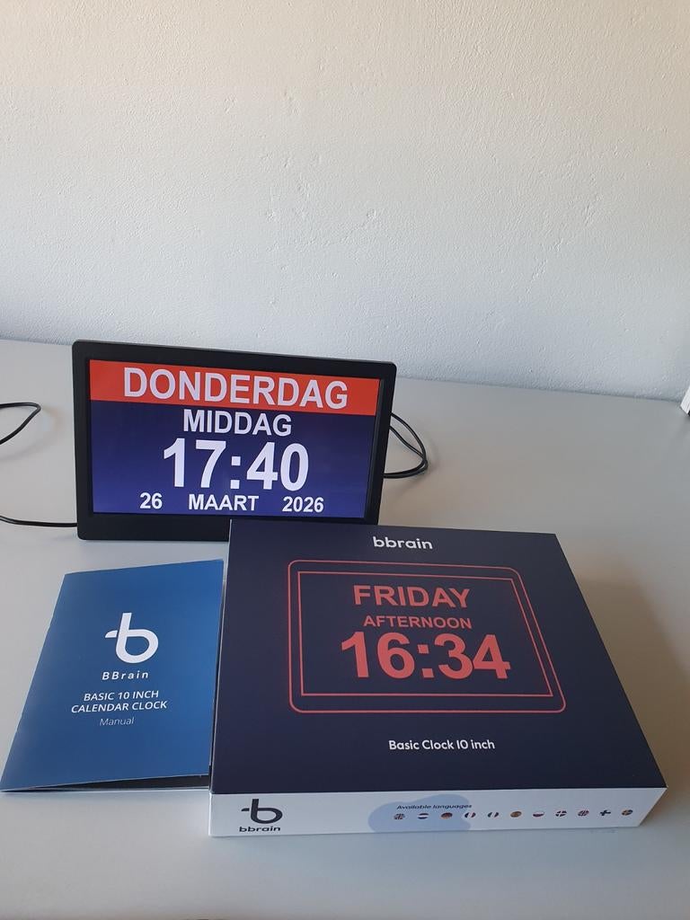 Dementie Klok - Kalenderklok voor Senioren, Ophalen of Verzenden