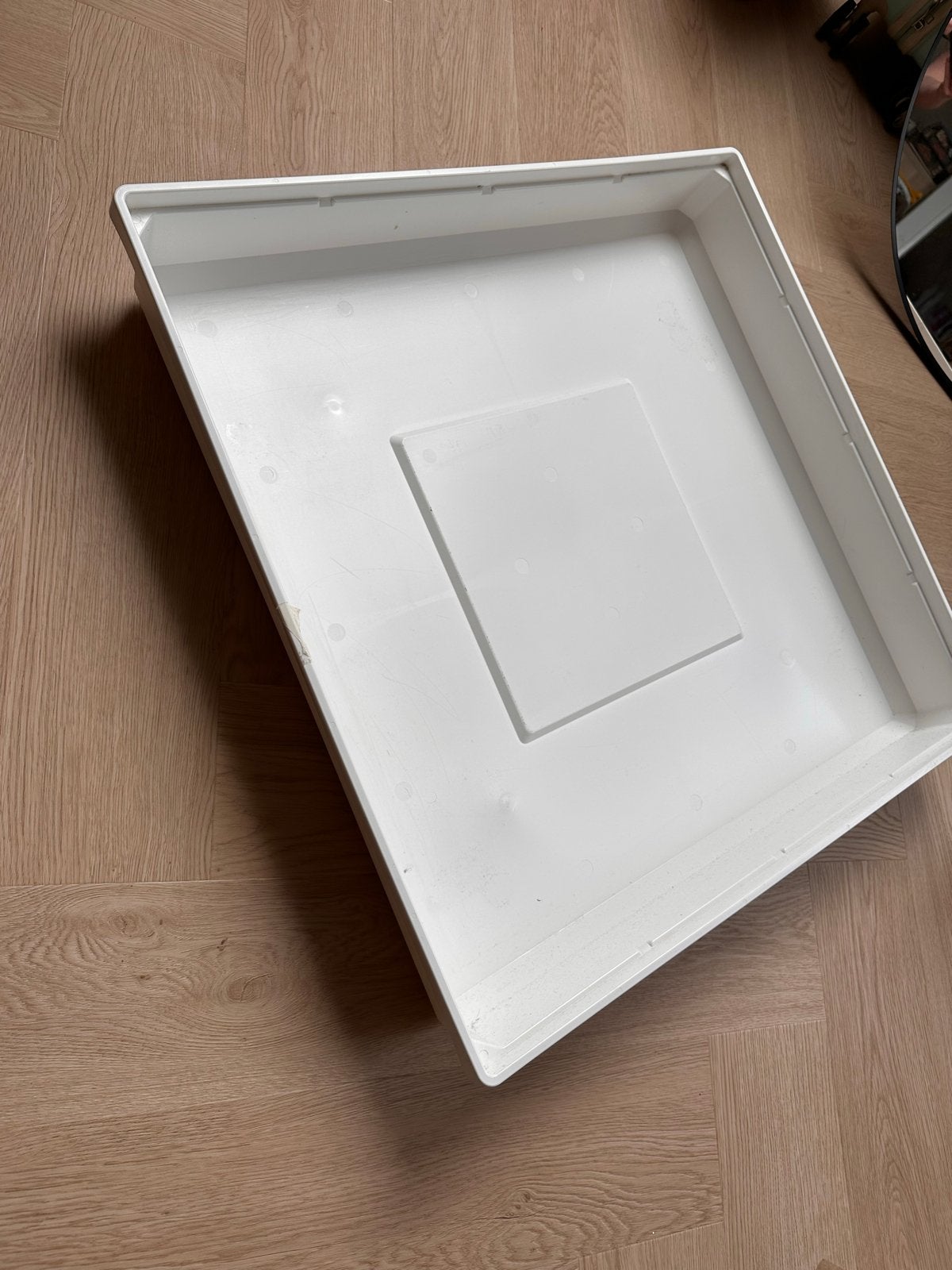 Witte kunststof lekbak voor wasmachine, Ophalen of Verzenden, Gebruikt