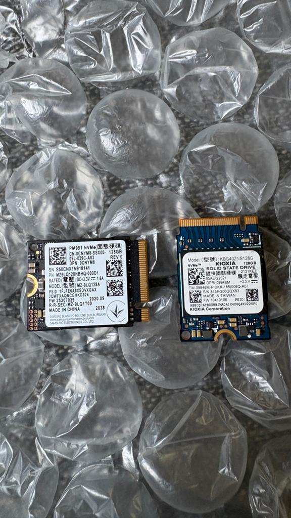 10x M.2 2230 NVMe SSD 128GB (Samsung / Kioxia), Computers en Software, Harde schijven, Ophalen, Intern, SSD, Zo goed als nieuw