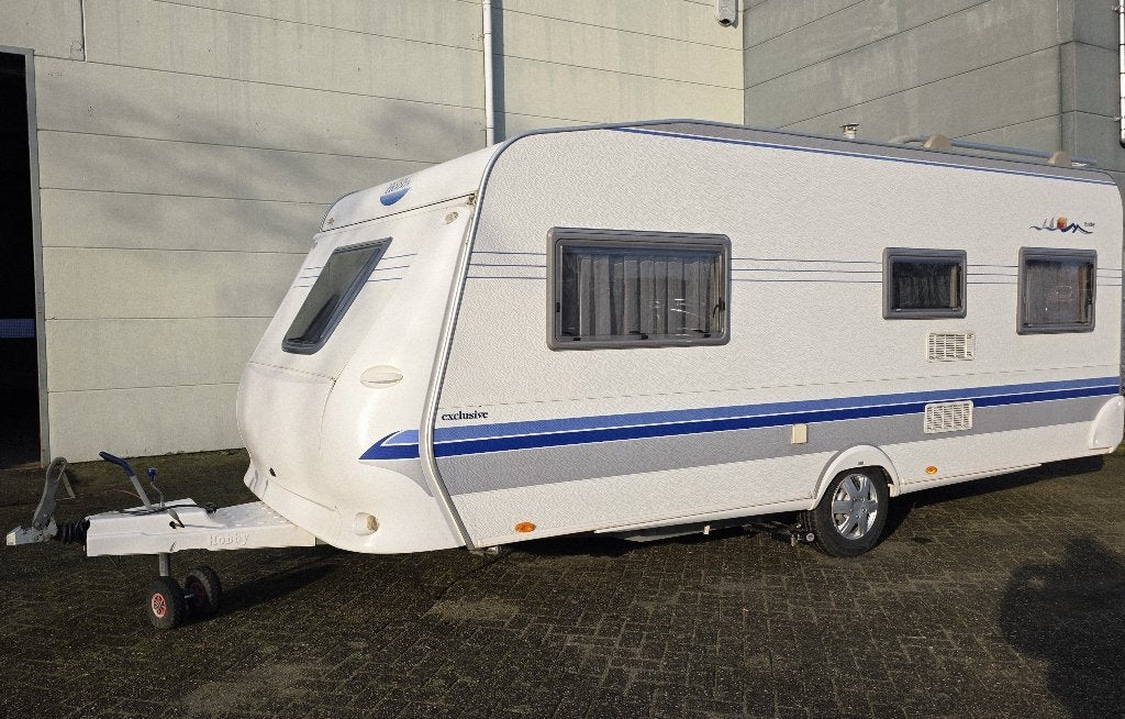 Hobby exclusive 540 UF, mover, voortent. I.z.g.s., Caravans en Kamperen, Overige typen, Rondzit, Hobby, Schokbreker