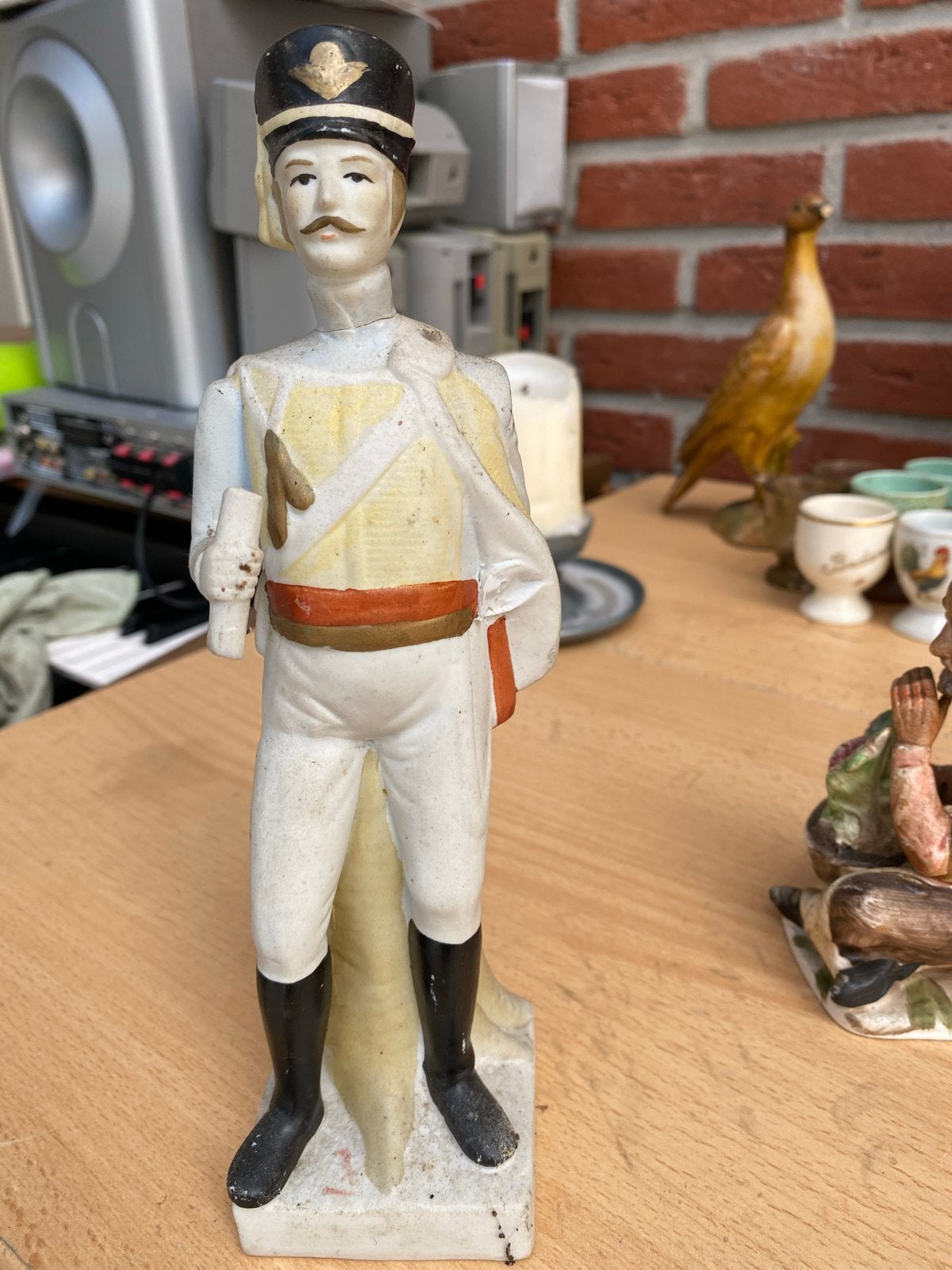 Porseleinen beeldje officier Jagerkorps - Antiek, Ophalen