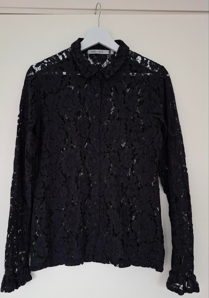 Leuke kanten blouse Label Nick maat M, Kleding | Dames, Maat 38/40 (M), Blauw, Label Nick, Ophalen of Verzenden