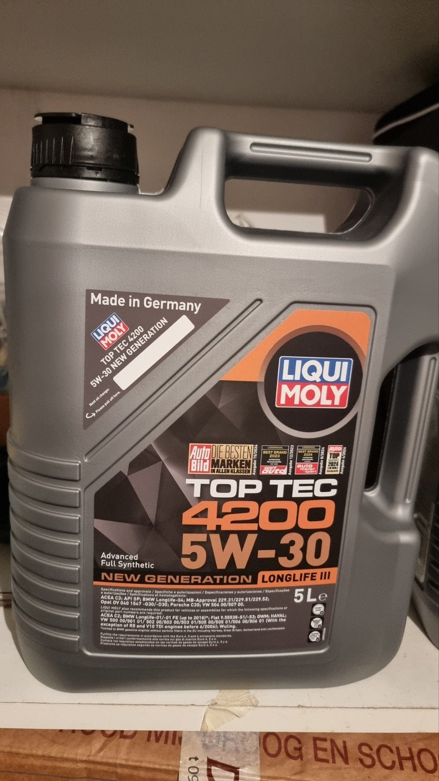Liqui Moly Top Tec 4200 5W-30 Motorolie 5L, Ophalen