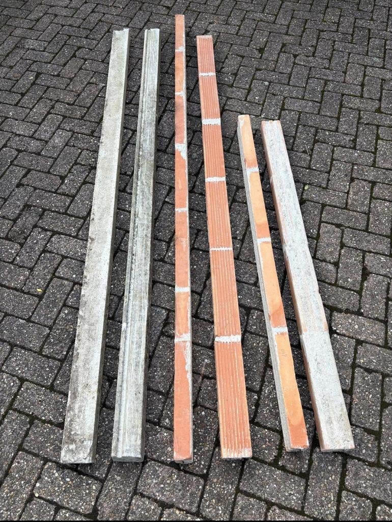 Betonlateien+vuilwerklateien diverse afmetingen, Doe-het-zelf en Verbouw, Metselstenen, Ophalen, Gebruikt, Beton