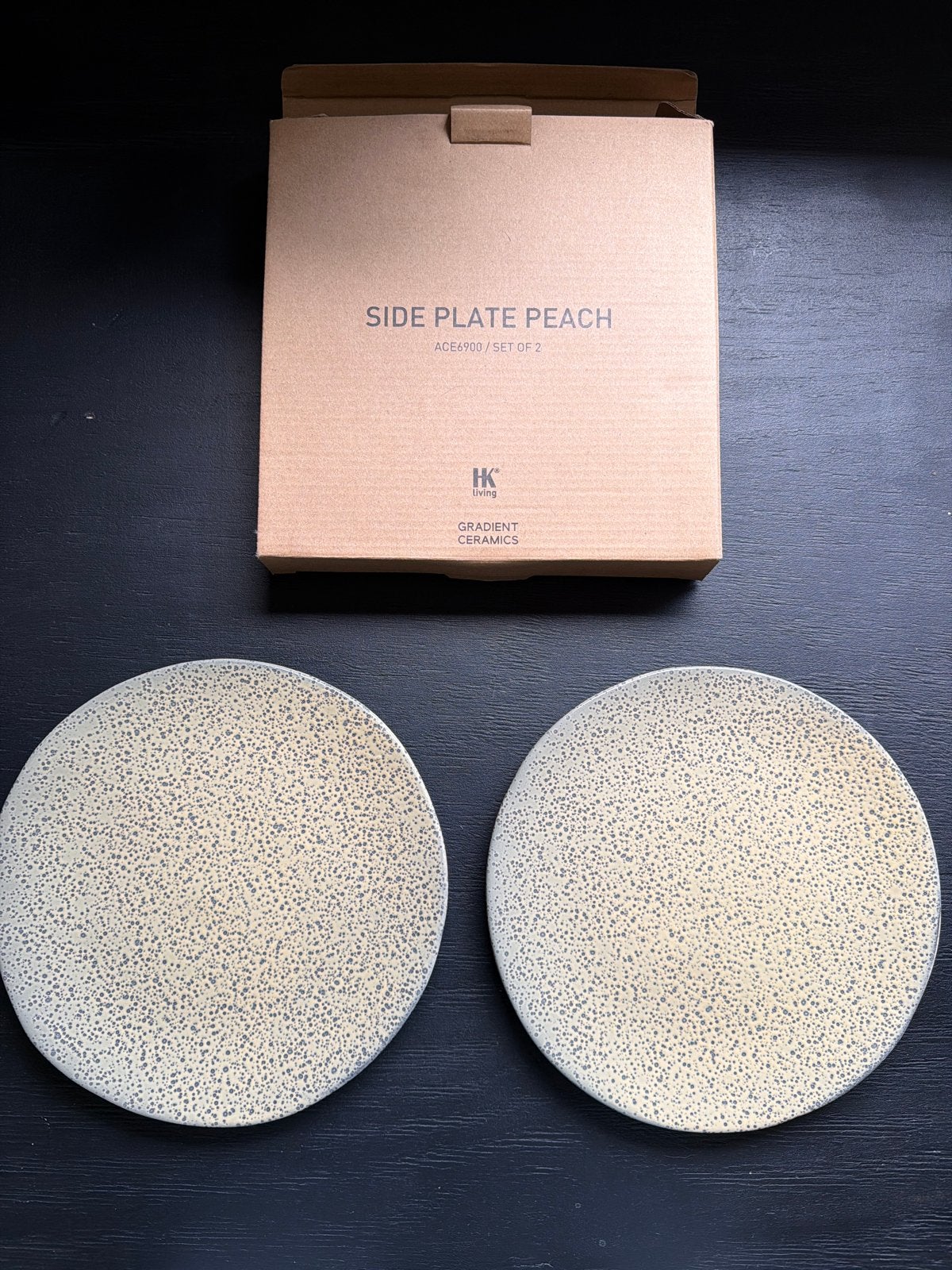 HKliving Side Plate Peach - Set van 2 - Gradient Ceramics, Ophalen, Overige merken, Keramiek, Nieuw