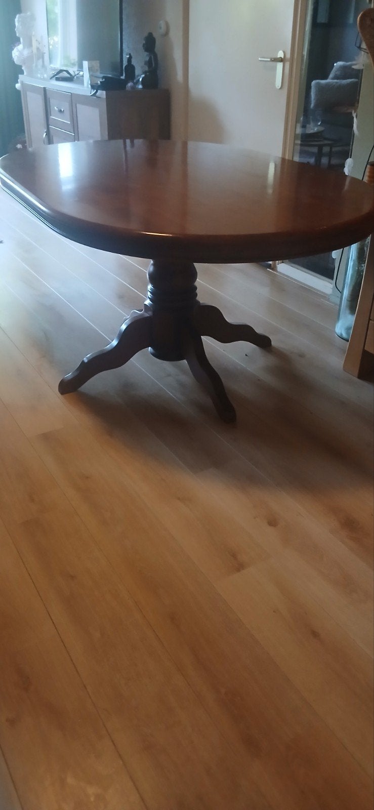 mahonie houten eettafel., Antiek en Kunst, Ophalen
