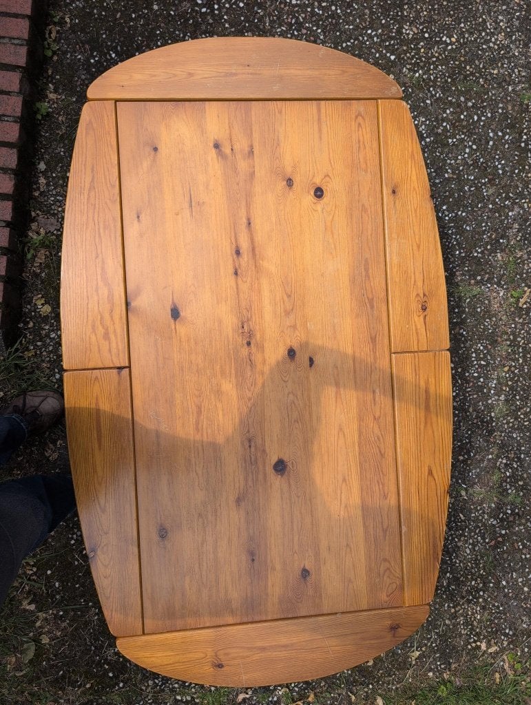 Grenen salontafel, Ophalen, Gebruikt, 100 tot 150 cm, 50 tot 100 cm