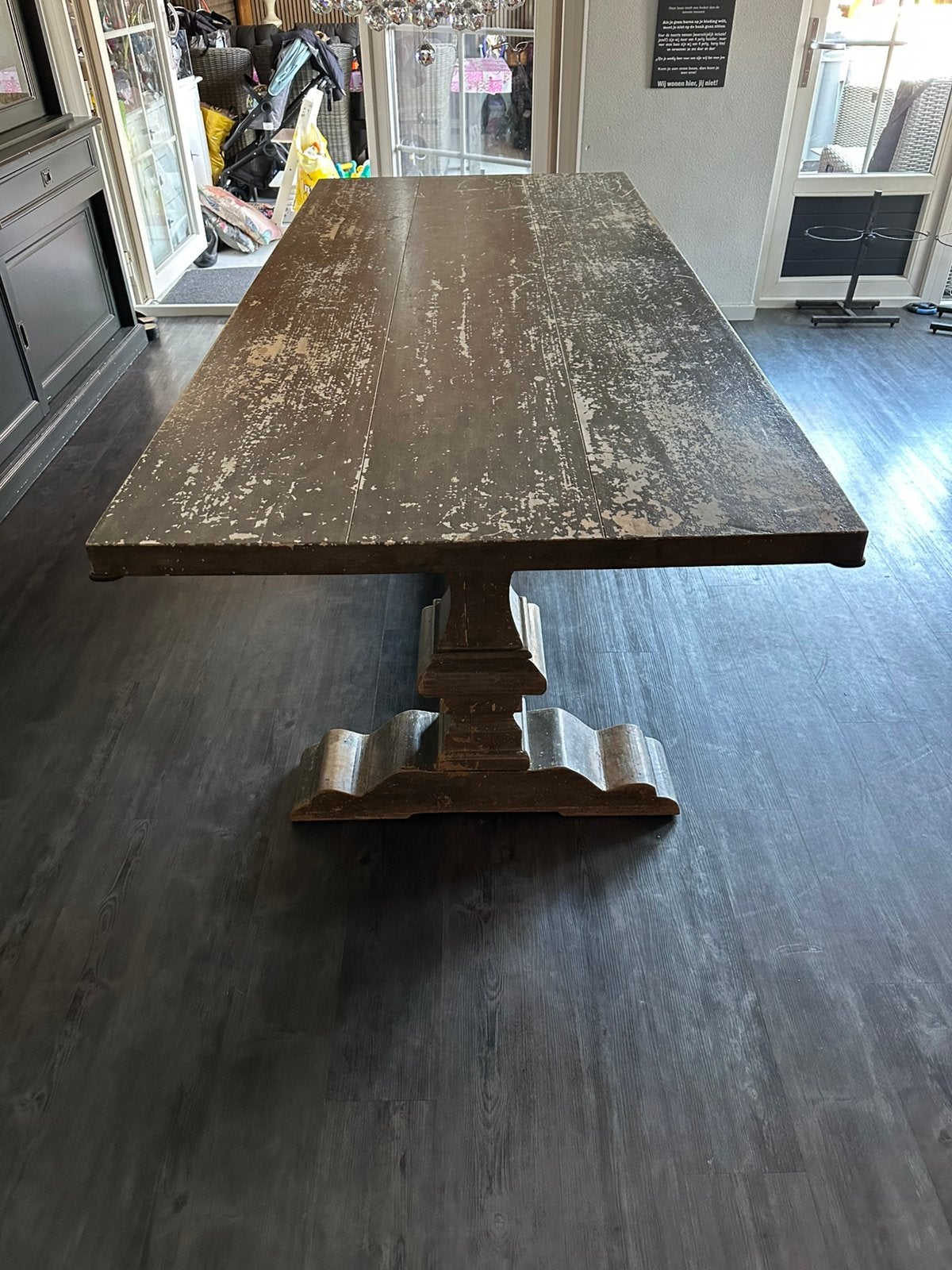 Zware klooster tafel, Ophalen, 200 cm of meer, 50 tot 100 cm, Zo goed als nieuw