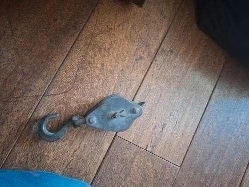 Robuuste metalen katrol met haak, Ophalen of Verzenden