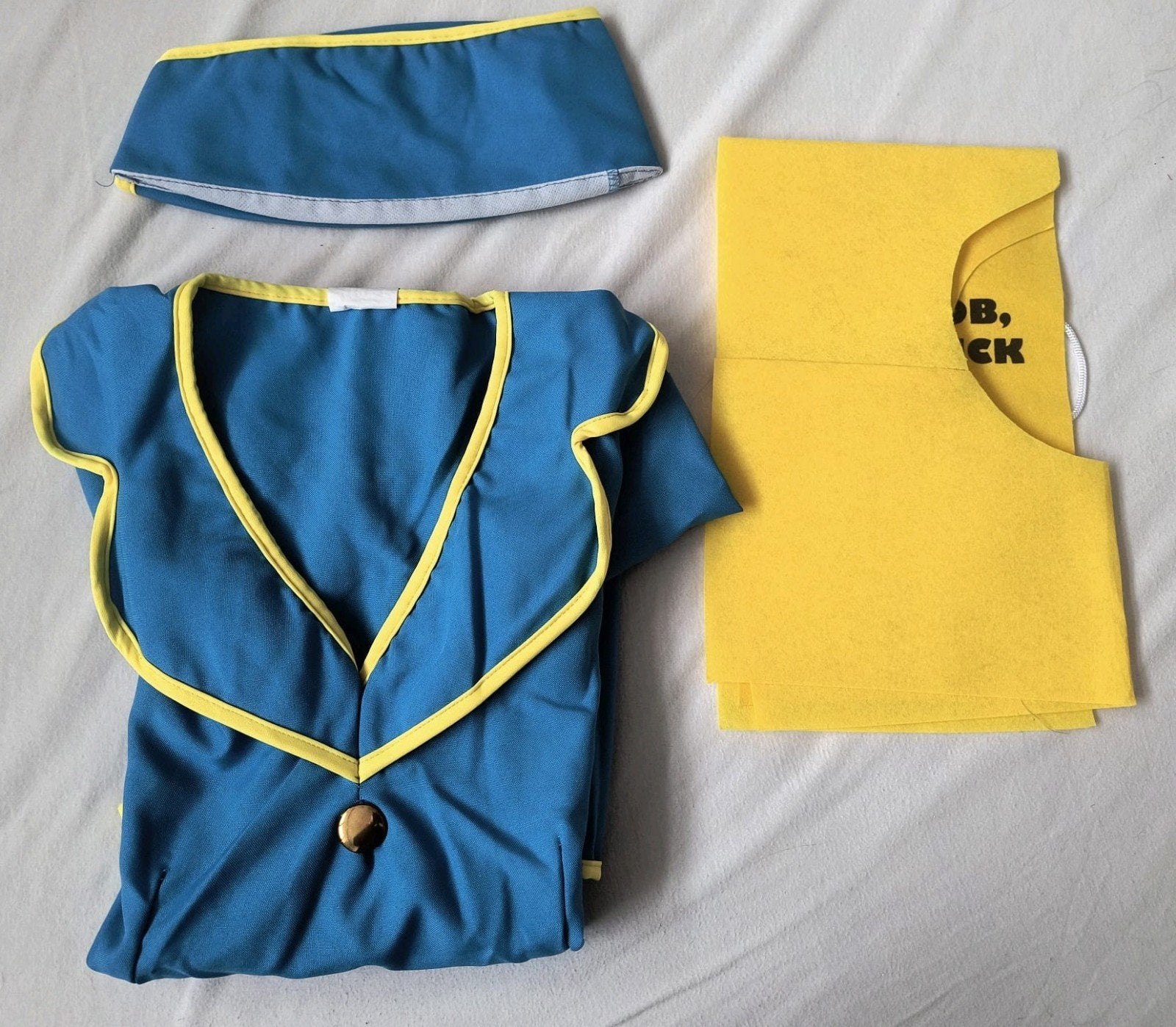 Stewardess outfit: Jurk, hoed en reddingsvest maat s/m, Carnaval, Ophalen of Verzenden, Zo goed als nieuw, Kleding