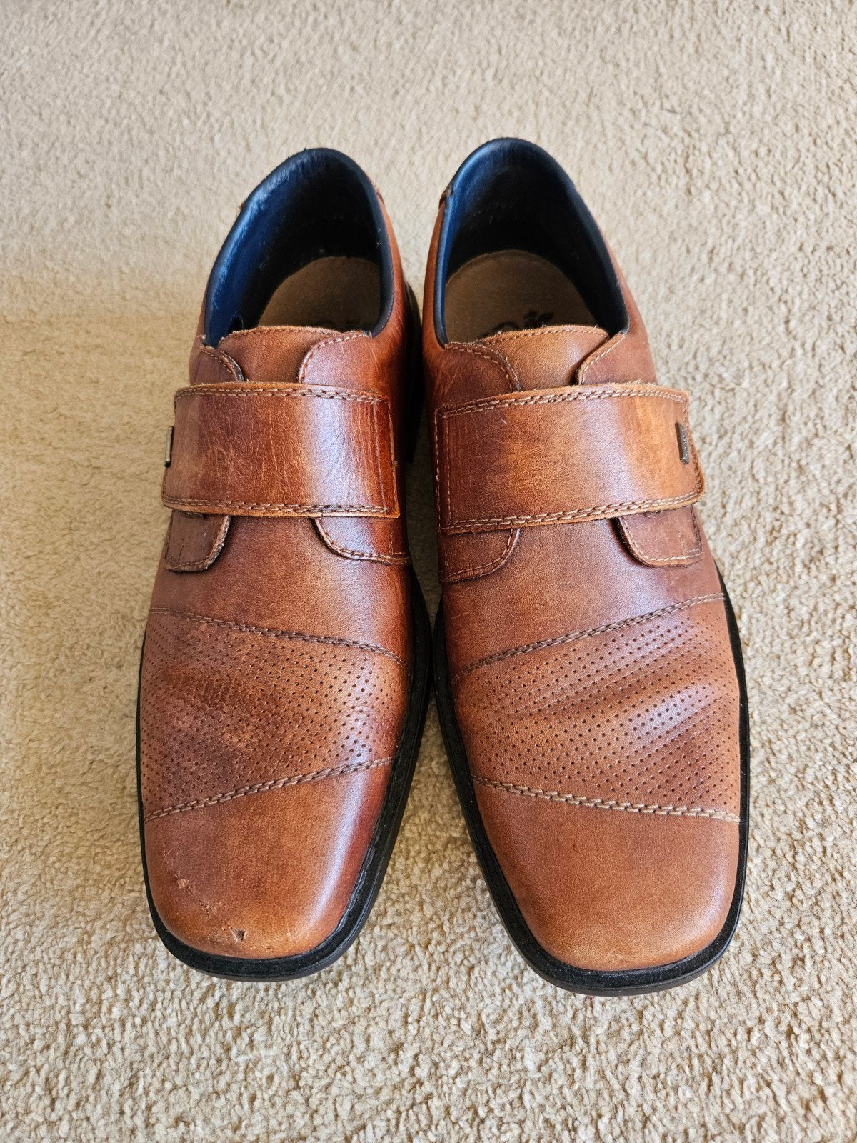 Rieker herenschoenen leder maat 44 extra breed, Loafers, Bruin, Ophalen of Verzenden, Rieker