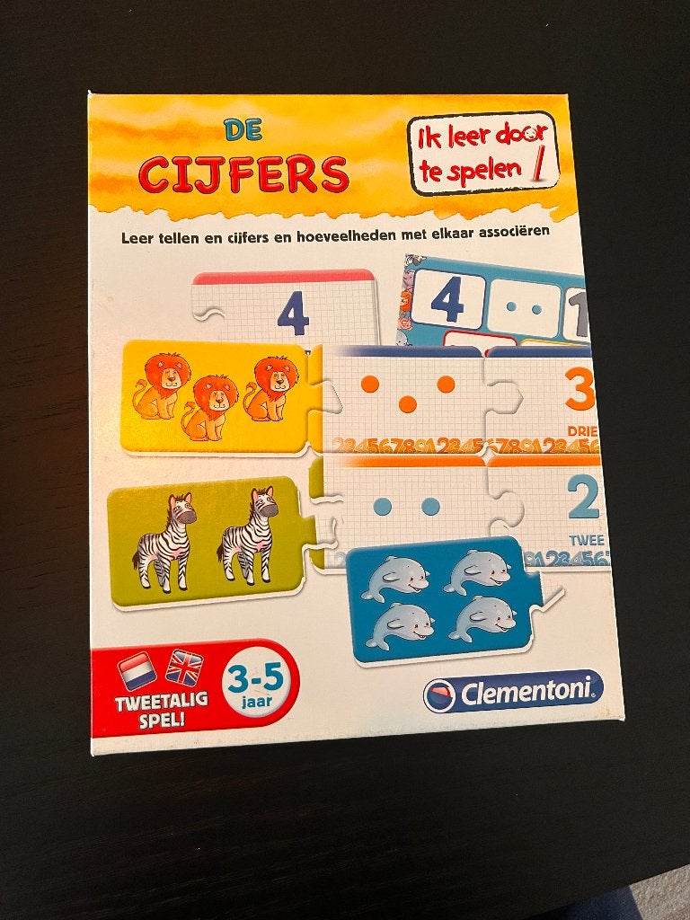 Cijferpuzzel, Ophalen, Minder dan 10 stukjes, Zo goed als nieuw, 2 tot 4 jaar