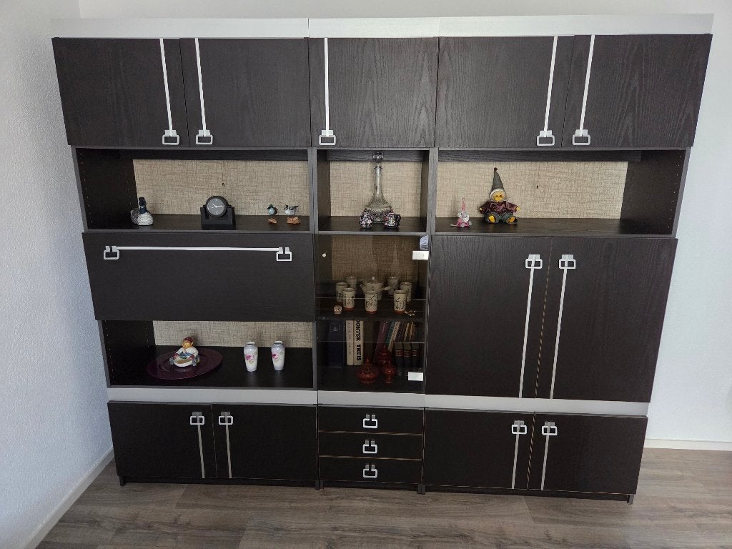 Vintage wandkast / wandmeubel, Huis en Inrichting, Kasten | Wandmeubels, Ophalen, Glas, Zo goed als nieuw, Met deur(en)