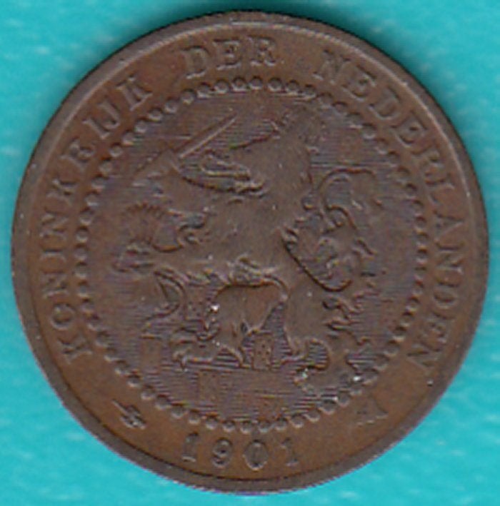 Nederland 1 cent 1901 b (K) Wilhelmina, Sch. 969, Ophalen of Verzenden, Koningin Wilhelmina, 1 cent, Losse munt
