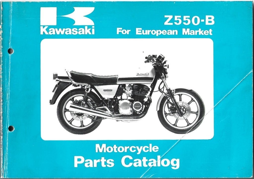 Kawasaki Z550 B Parts List (738p) motor, Verzenden, Kawasaki