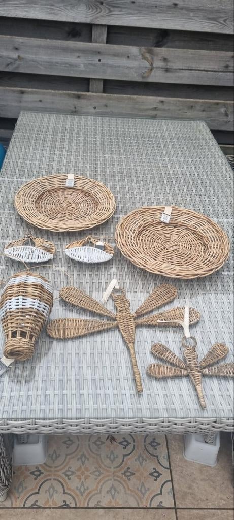 Riviera maison luchtballon libellen bootjes borden 10 e.st., Beige, Boho, Ophalen of Verzenden, Zo goed als nieuw