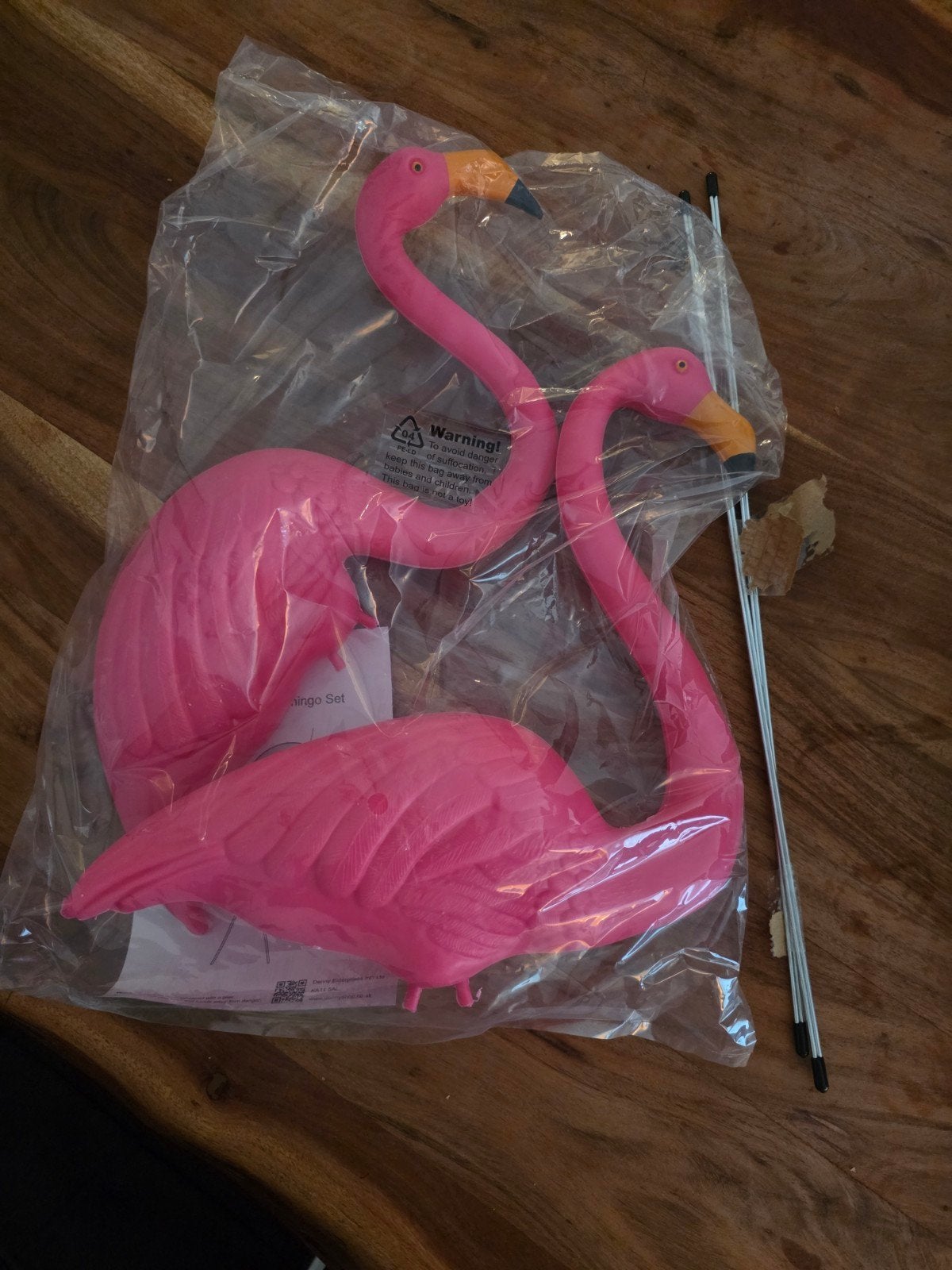 Nieuwe Tuinflamingo's - Set van 2 roze flamingo's, Verzenden, Nieuw, Kunststof, Dierenbeeld