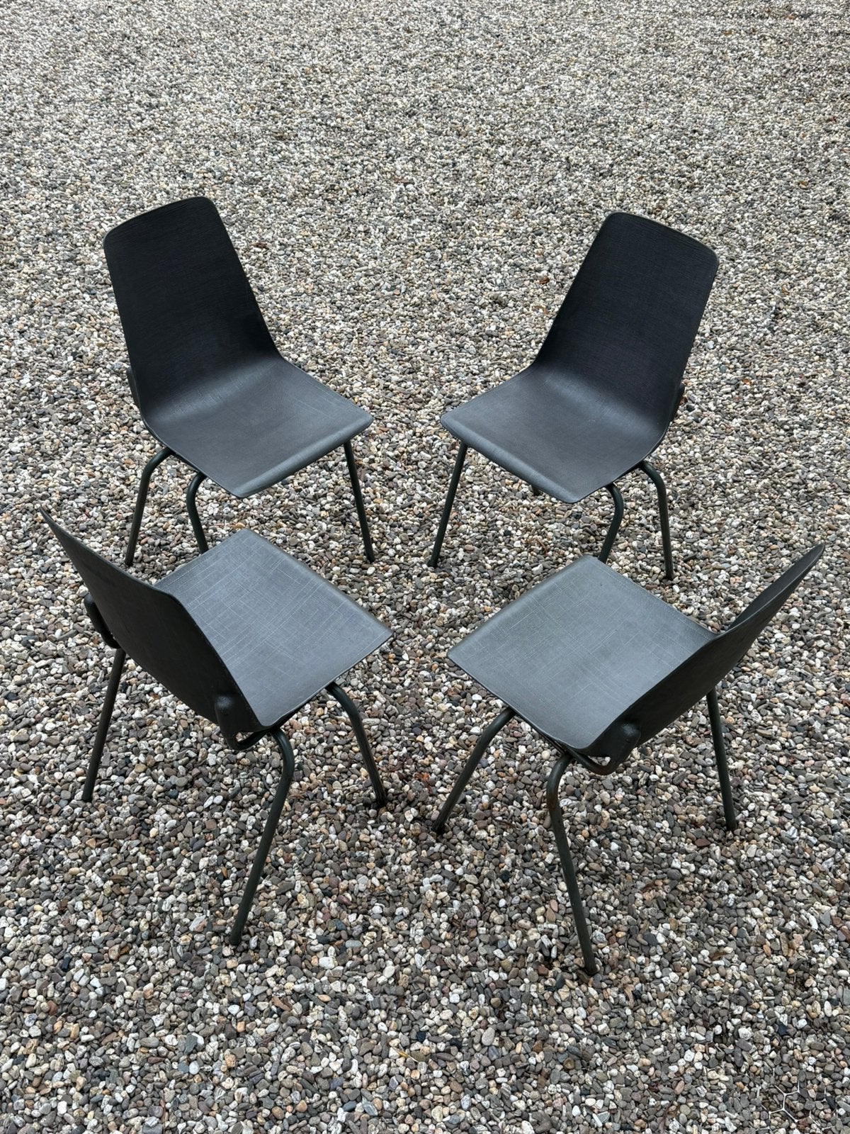 Hele mooie vintage set Car Katwijk stoelen, Ophalen, Gebruikt, Vier