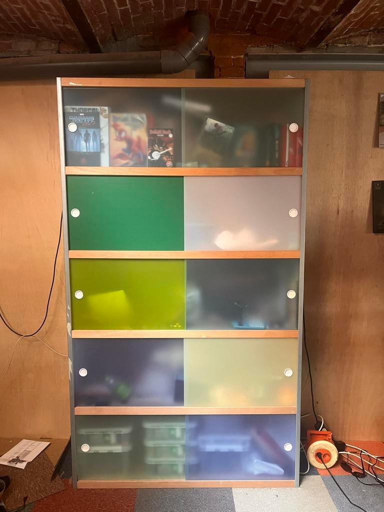 2 kasten met schuifdeuren, 208x120cm, Ophalen of Verzenden, Gebruikt