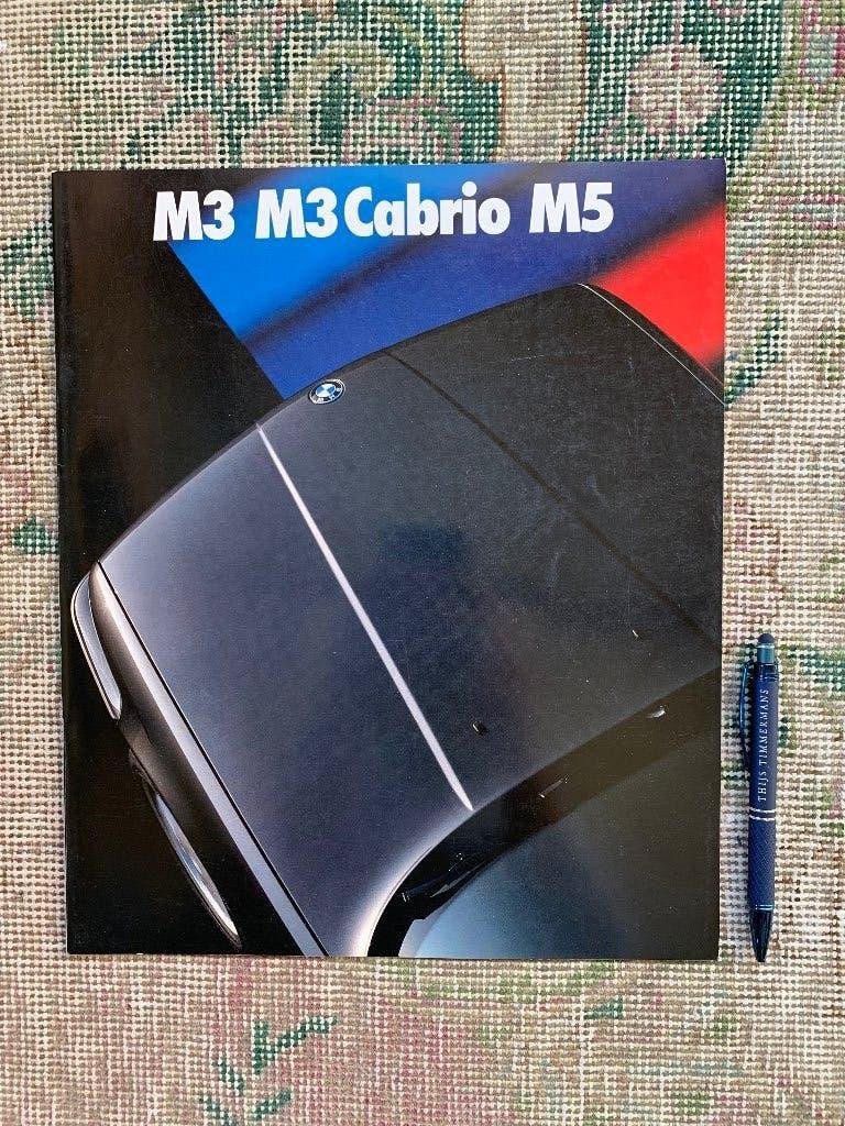 Groot formaat brochure BMW M3 M3 cabrio en M5 1988 nieuw!, Nieuw, Ophalen of Verzenden, BMW, BMW
