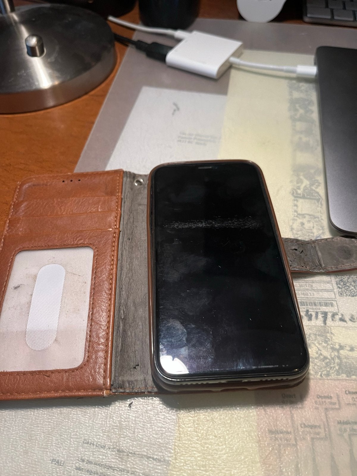 iPhone X met gecraqueleerde achterzijde, Telecommunicatie, 256 GB, 80 %, Gebruikt, Zwart