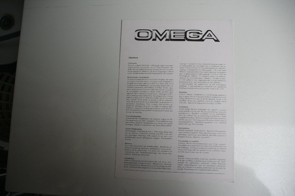 Opel Omega flyer technische specificatie (11-1986) (97), Ophalen of Verzenden, Nieuw, Opel