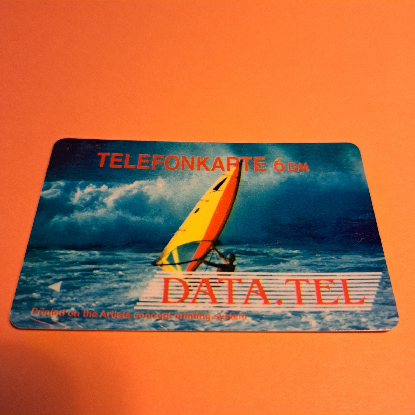 Vintage Telefoonkaart DATA.TEL Windsurfen 6 DM, Ophalen of Verzenden, Buitenland