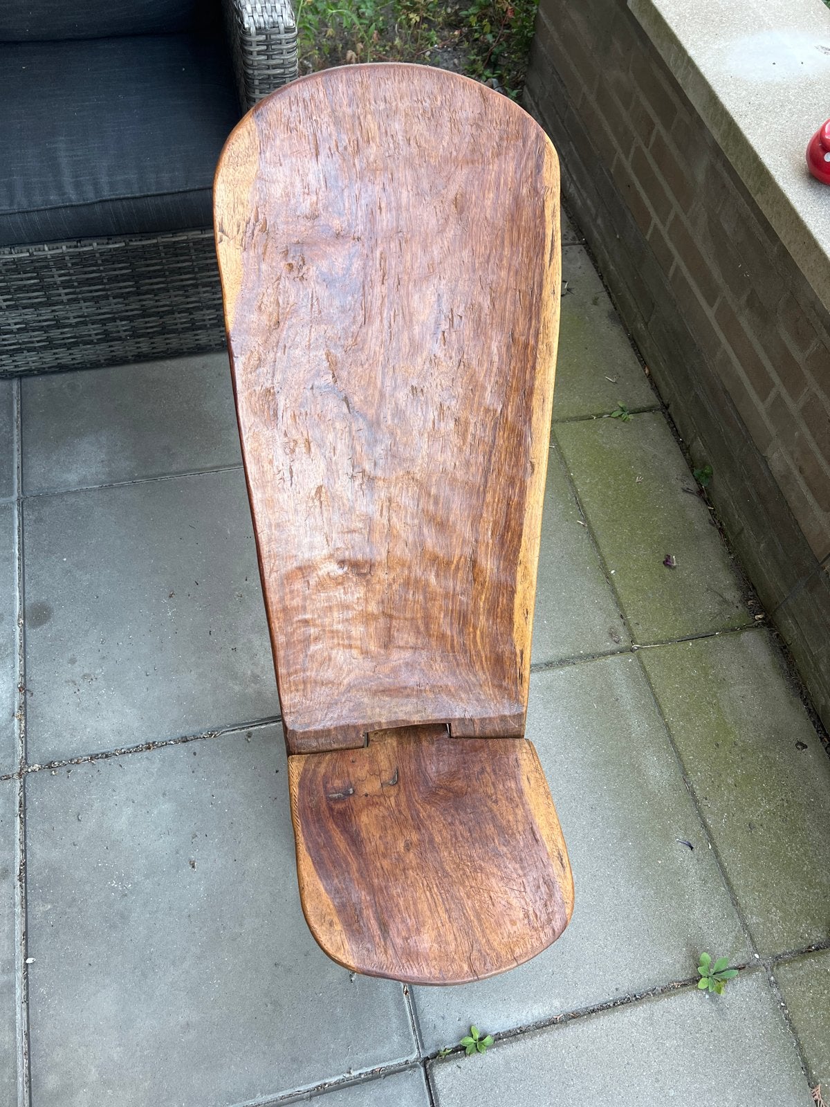 Unieke houten afrikaanse/ vloerstoel, Ophalen