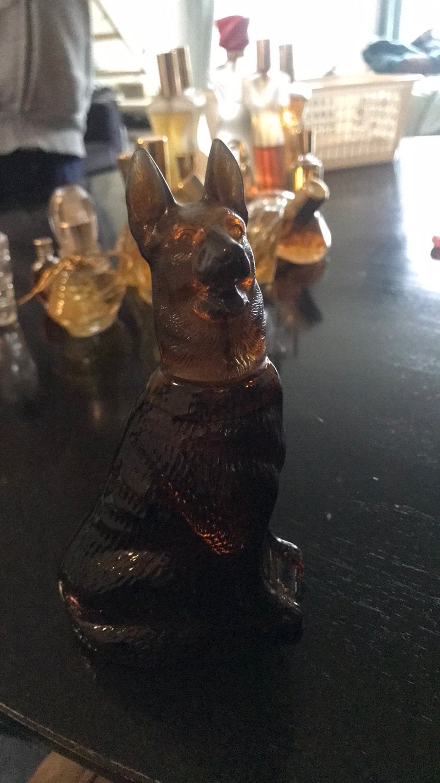 Avon parfum fles herdershond vol, Verzamelen, Ophalen of Verzenden, Zo goed als nieuw