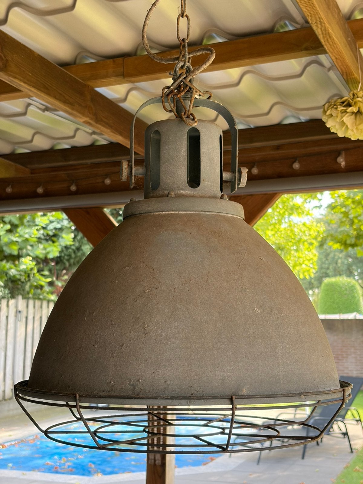 2 metalen hanglampen, Huis en Inrichting, Ophalen, Gebruikt, Metaal