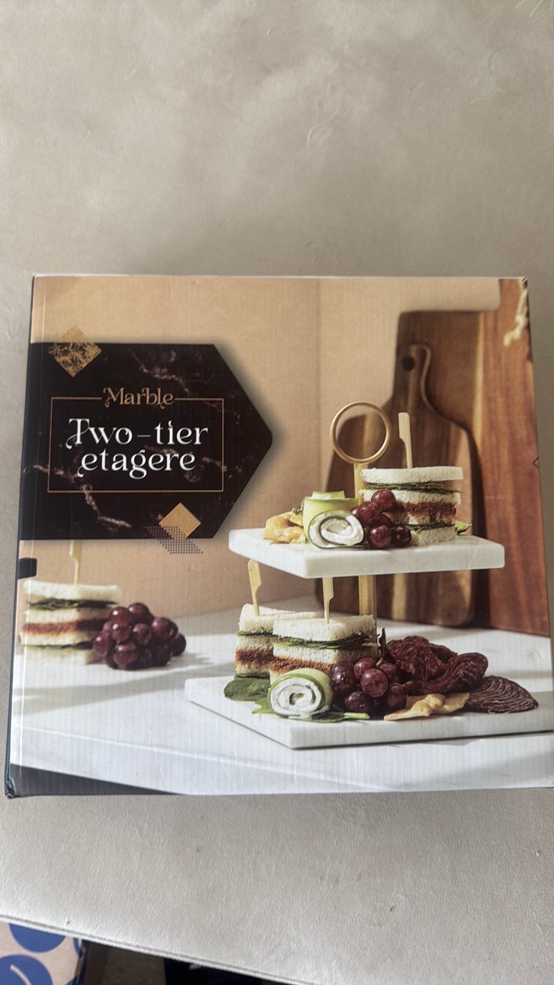 Marmeren etagere nieuw in doos, Ophalen of Verzenden, Zo goed als nieuw