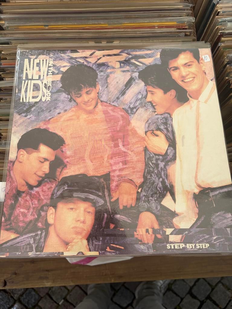 New Kids On The Block - Step By Step LP (1990), Ophalen of Verzenden, 1990 - 1999, Gebruikt, 12 inch