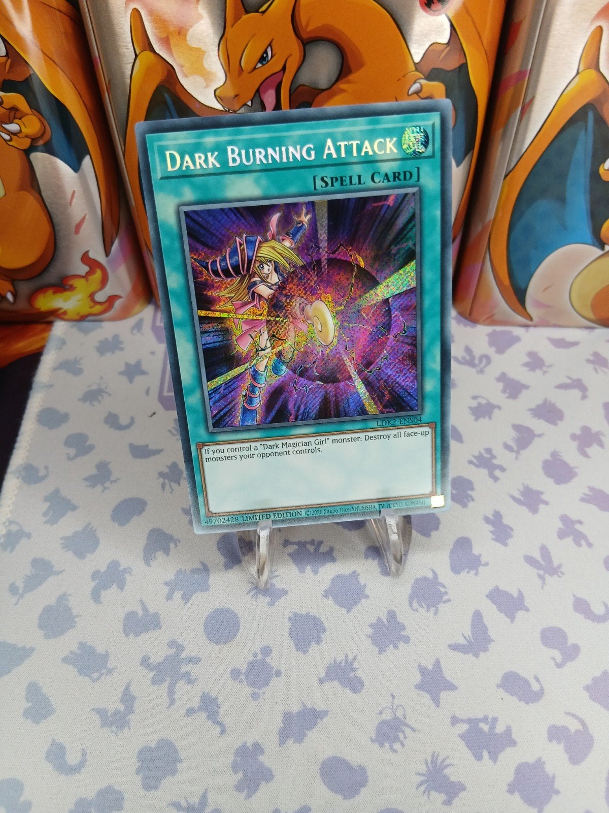Dark Burning Attack - Yu-Gi-Oh! Spell Card, Ophalen of Verzenden, Zo goed als nieuw, Losse kaart, Foil
