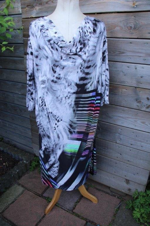 Jurk grijs/ kleur Kirsten Krog Design mt 52 Vaste prijs, Kirsten Krog Design, Jurk, Ophalen of Verzenden, Zo goed als nieuw