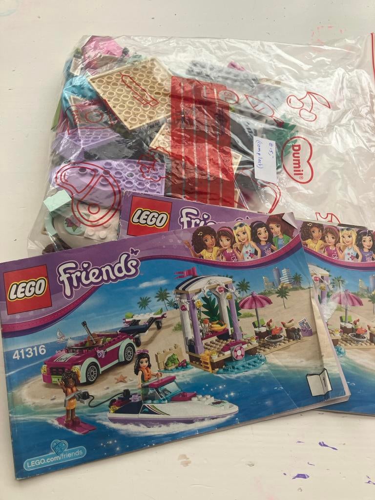Lego Friends 41316: Stephanie's coole cabrio, Gebruikt, Lego, Friends, Ophalen of Verzenden