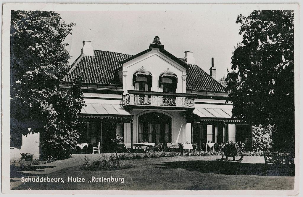 Schuddebeurs (z) huize rustenburg, verstuurd in 1939,, Verzamelen, Verzenden, 1920 tot 1940, Gelopen, Zeeland