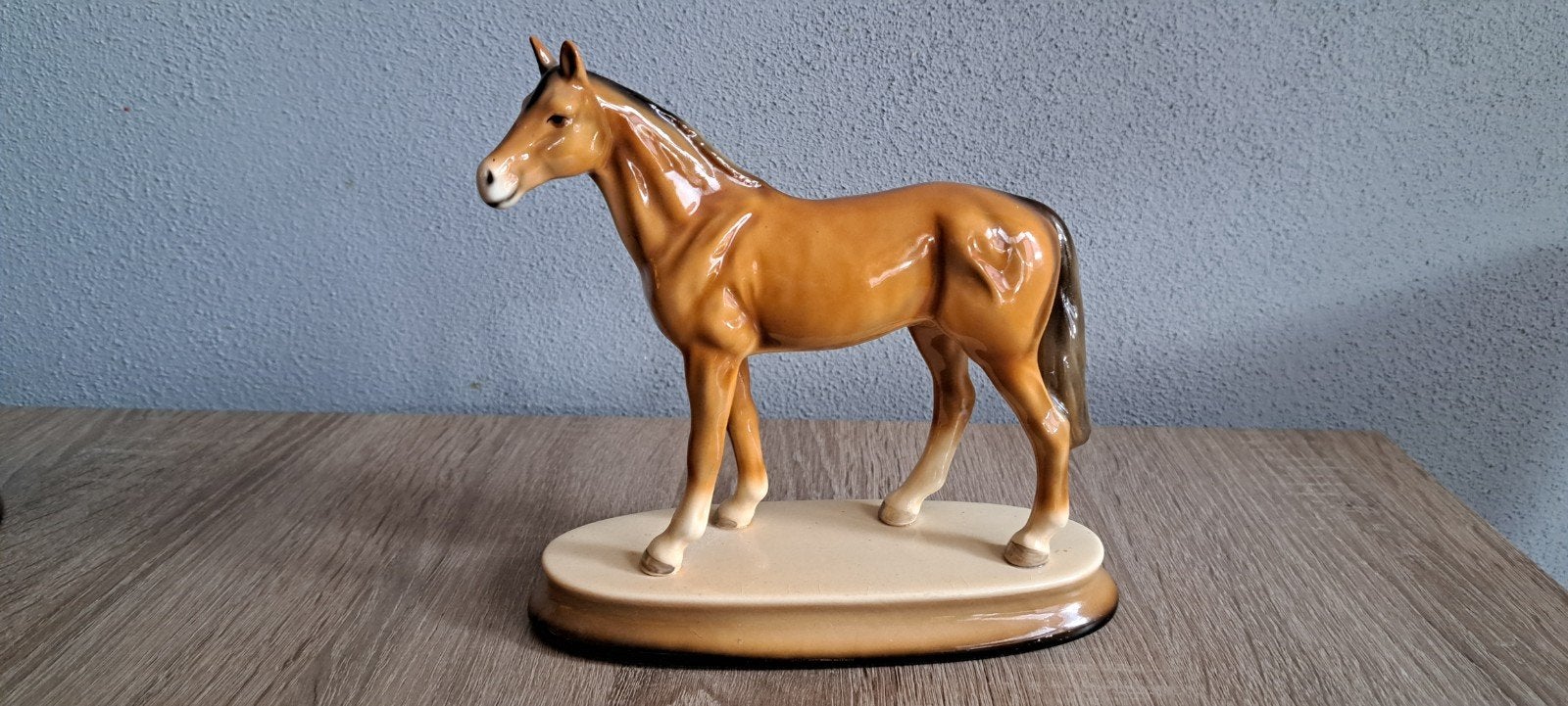 Vintage Royal Dux porseleine paard beeldje, Ophalen, Gebruikt, Paard, Beeldje of Figuurtje