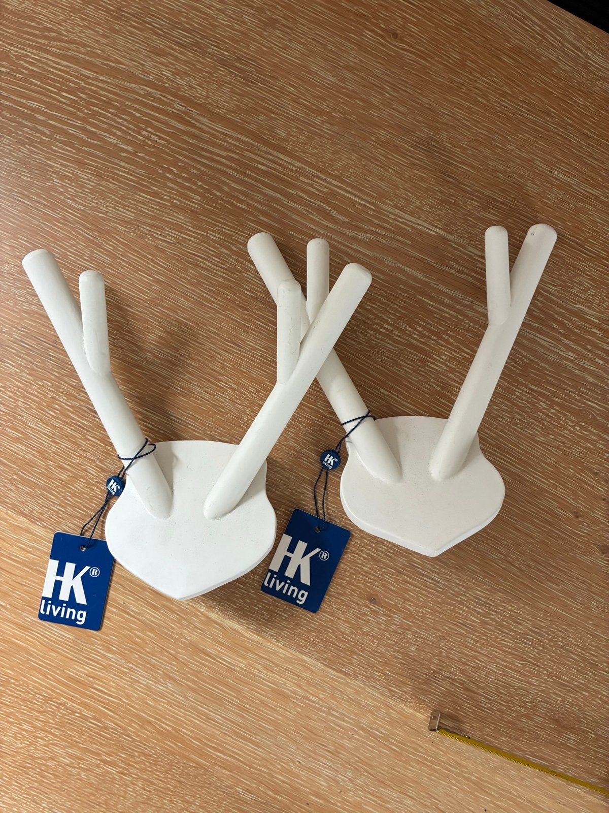 HKliving kapstokken rendiergewei wit (set van 2), Huis en Inrichting, Overige materialen, Wandhaken, Nieuw, Ophalen of Verzenden