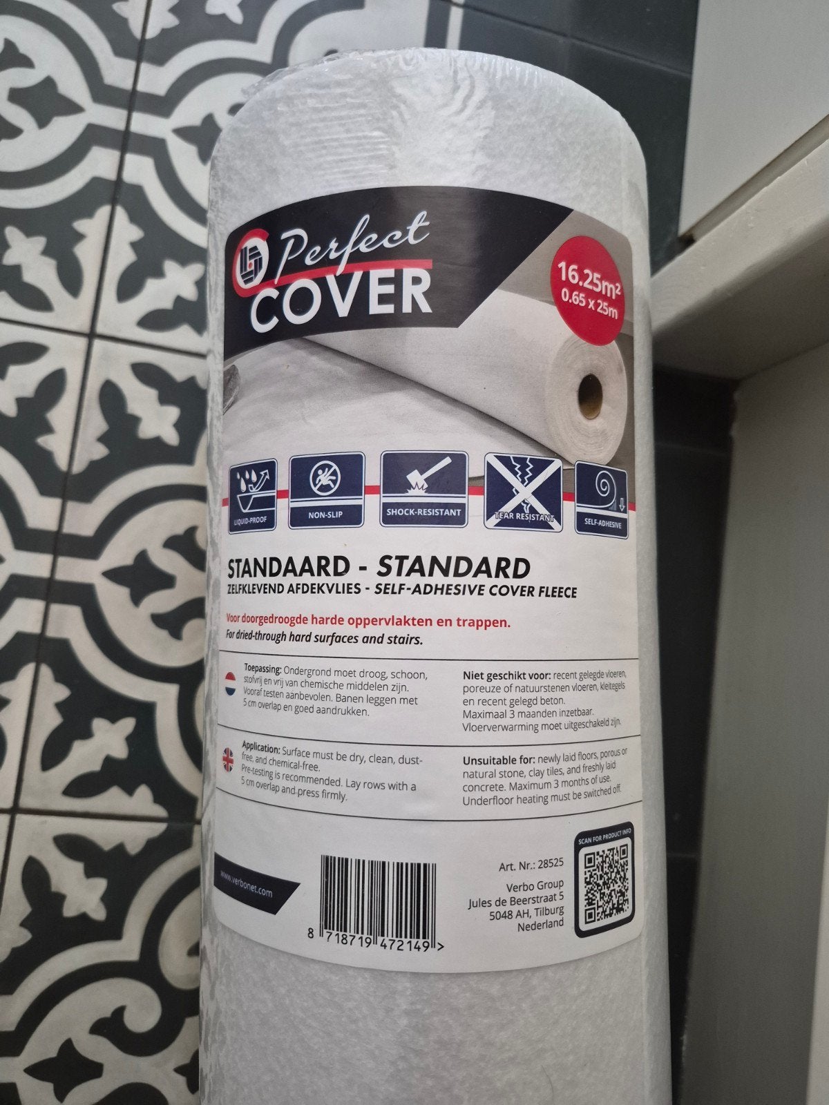 Perfect Cover Zelfklevend Afdekvlies - 16.25m², Ophalen, Nieuw, 15 m² of meer, Folie