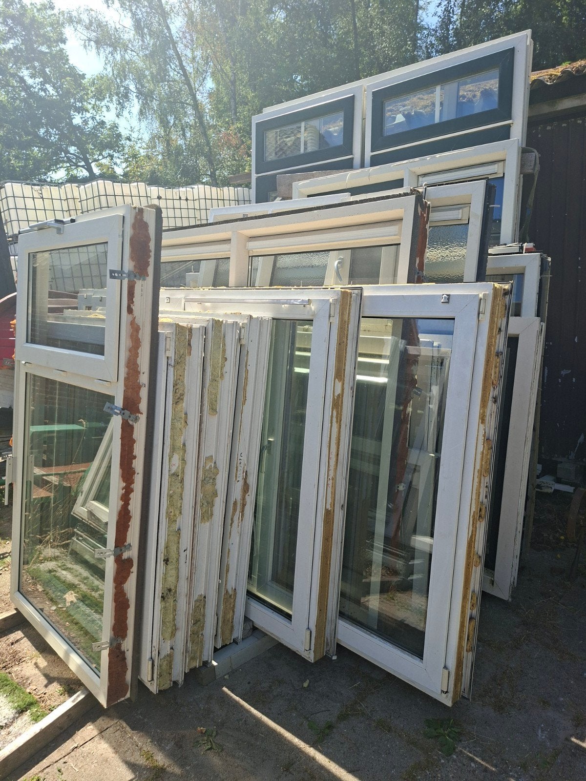 partij kunststof kozijnen, Ophalen, Kunststof, Overige typen, Inclusief glas