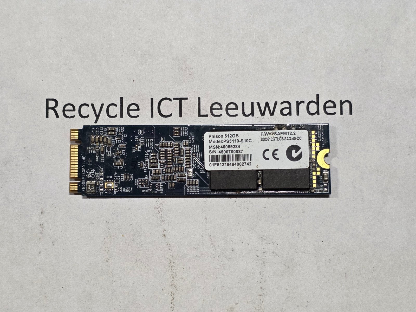 Phison 512GB SSD M.2 PS3110-S10C strip, Phison, Intern, Gebruikt, .