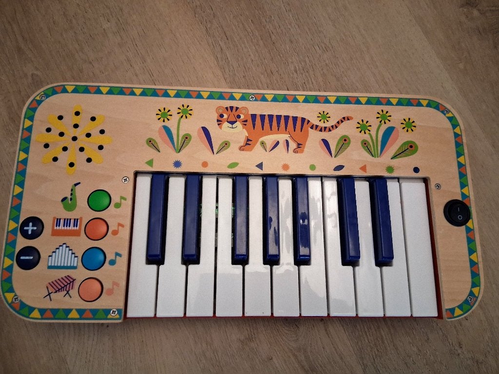 Djeco Houten kinderpiano animambo, Ophalen of Verzenden, Gebruikt, Overige typen