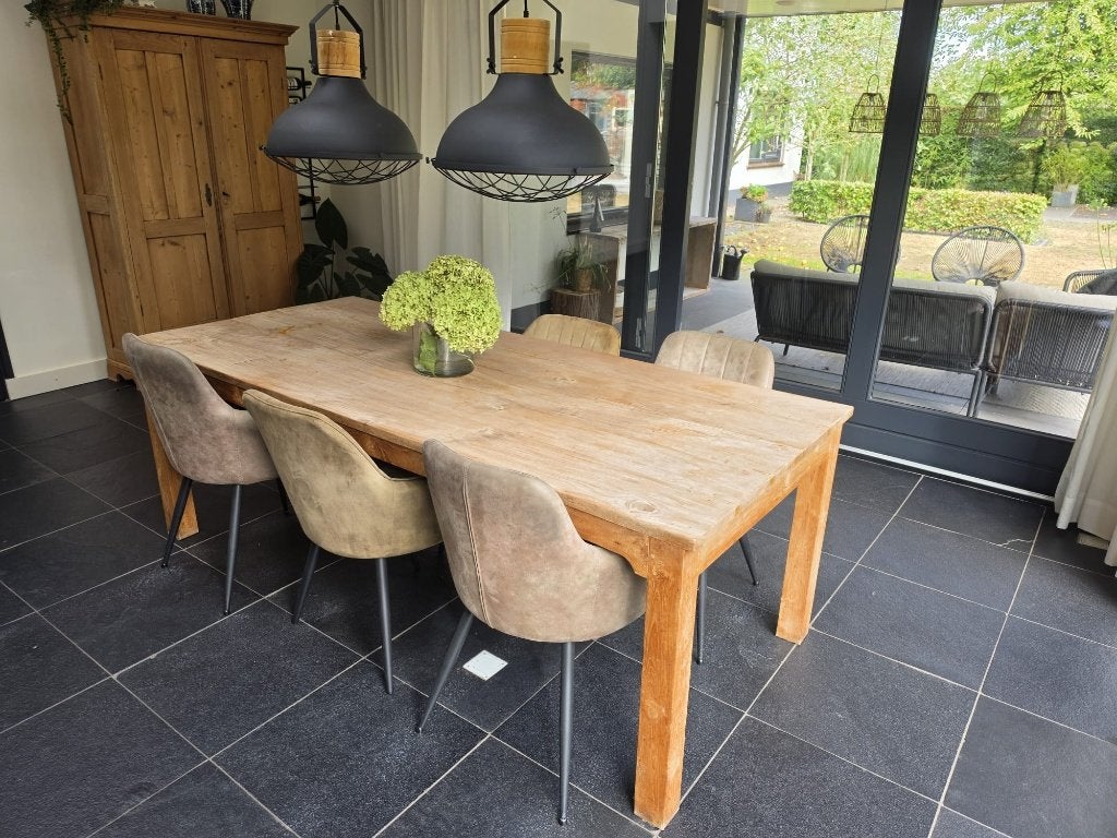 Complete eethoek - mooi voor tweede leven!, Huis en Inrichting, Complete eetkamers, Ophalen, Gebruikt, 4 tot 6 stoelen
