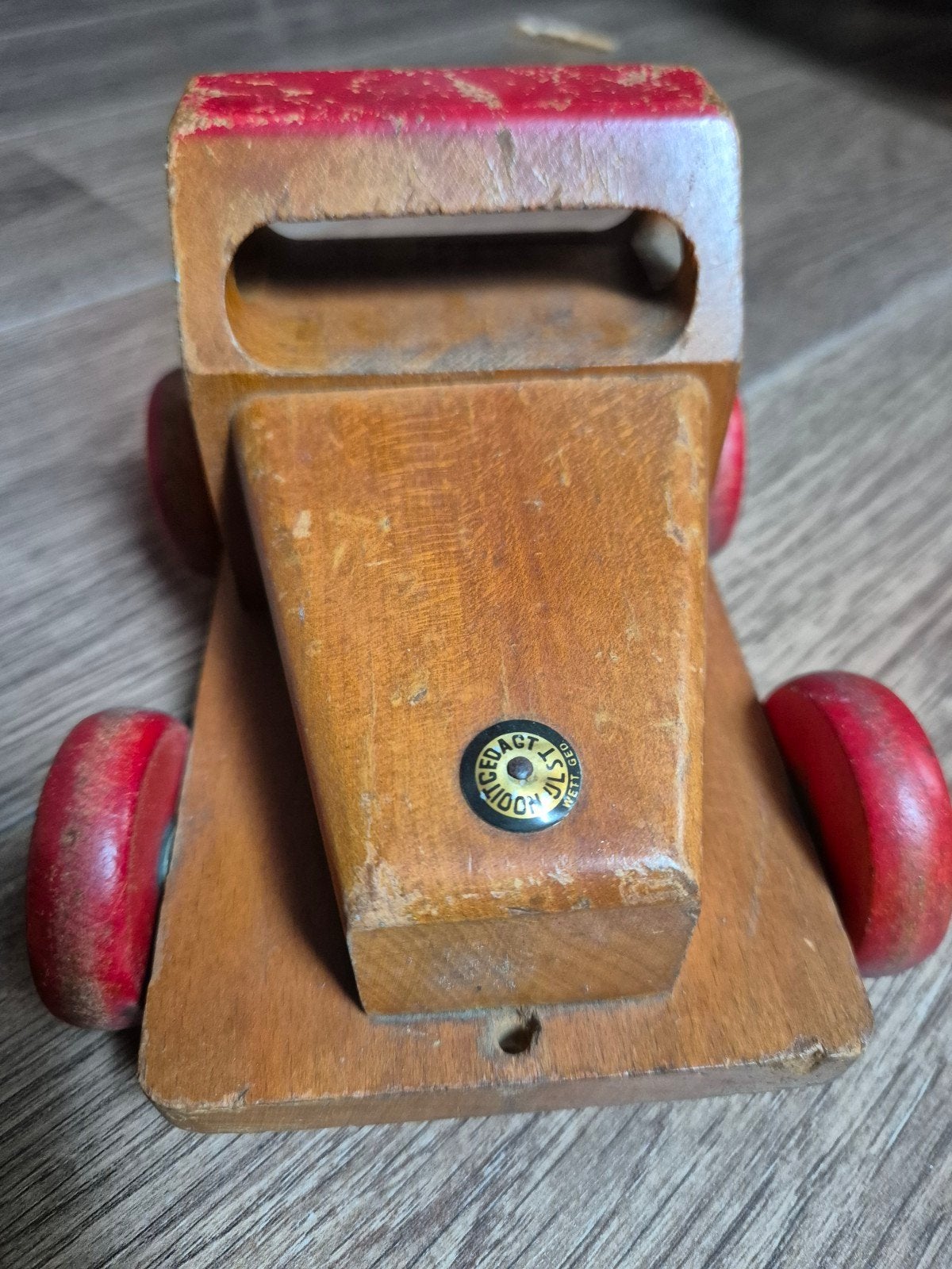 Houten Auto Nooitgedacht IJlst jaren '60, Antiek en Kunst, Antiek | Speelgoed, Ophalen of Verzenden
