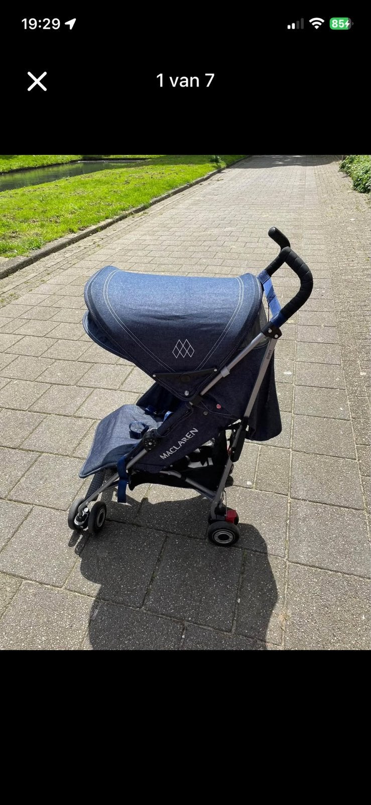Maclaren buggy - denim look, Verzenden, Gebruikt, Kinderwagen, Overige merken